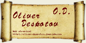 Oliver Despotov vizit kartica